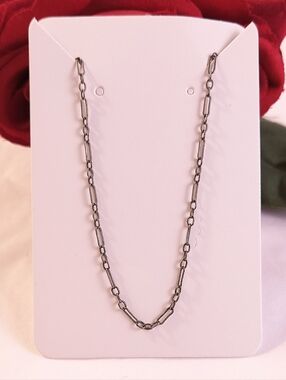 Vintage Sterling Silver Textured Square Link Necklace 20" Long Marked 835 AR